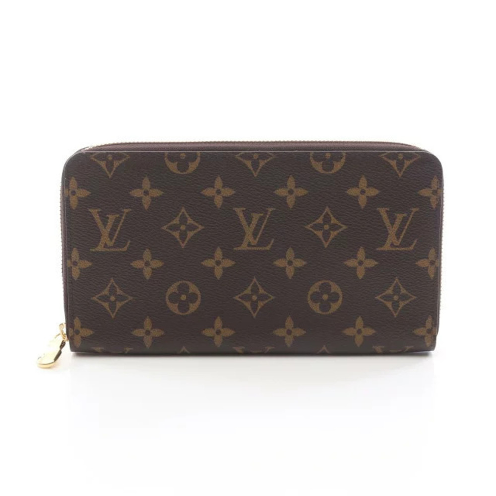 Louis Vuitton Zippy Organizer Monogram Round Long Wallet Brown
